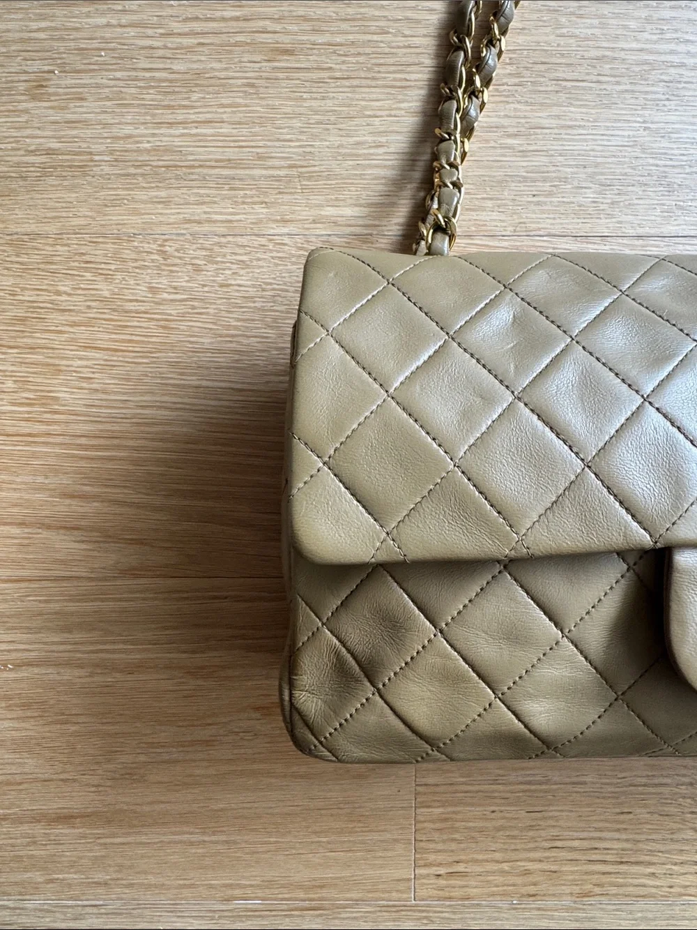Vintage Chanel Medium Classic Flap Beige